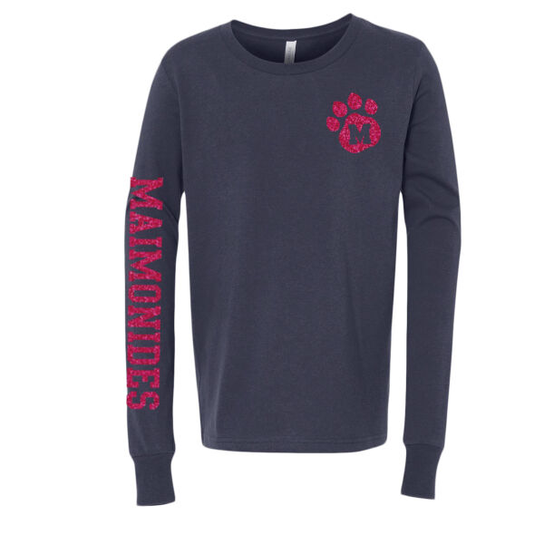 BELLA + CANVAS - Youth Jersey Long Sleeve Tee - Glitter Vinyl Transfer Logo Thumbnail