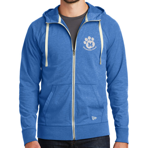 New Era Sueded Cotton Blend Full-Zip Hoodie - Embroidered Logo Thumbnail