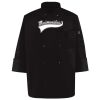 Ten Pearl Button Black Chef Coat Thumbnail